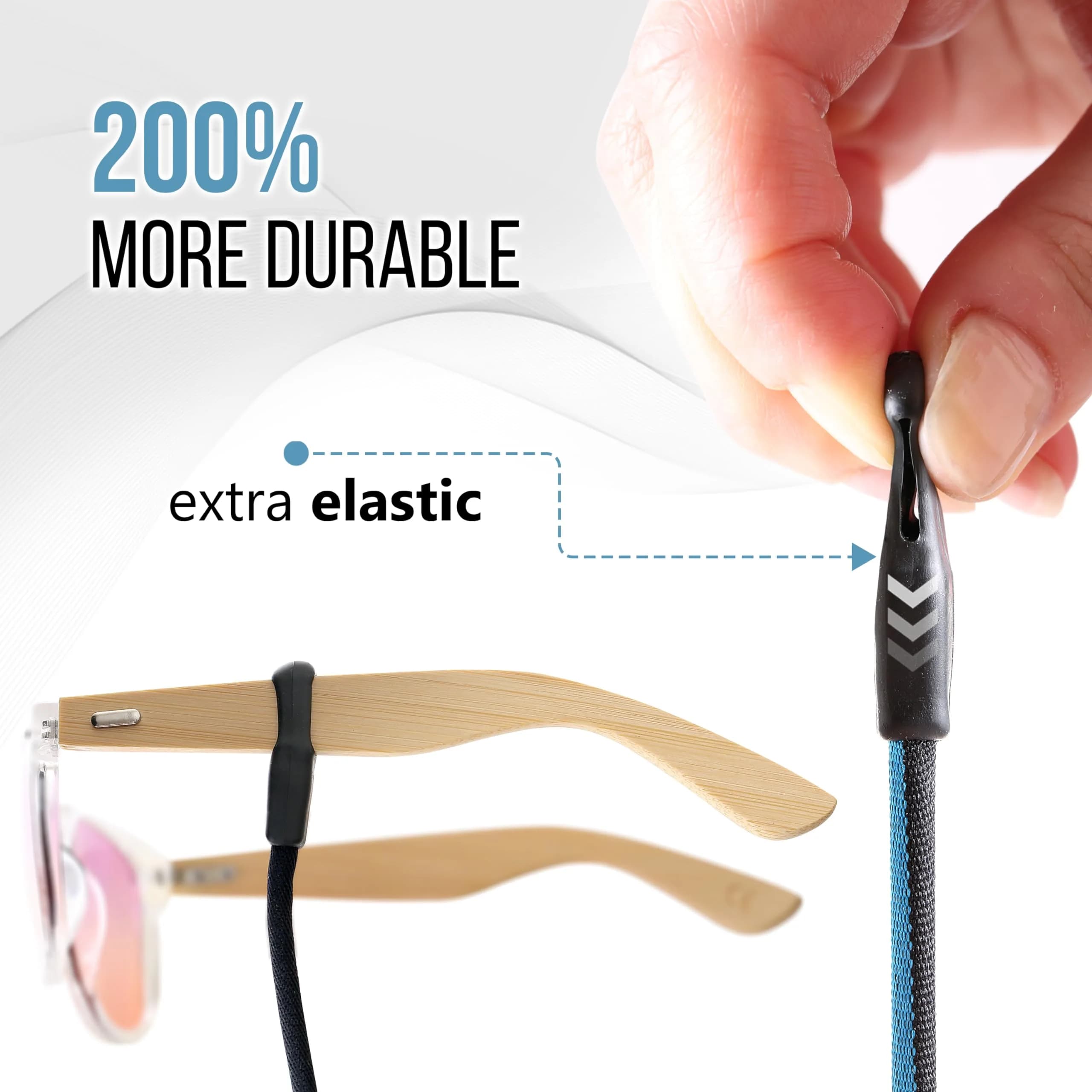 SIGONNA Eyeglass Holder Strap 68.5cm (27") | Adjustable Neck Strap for Men & Women, Secure Fit for All Eyewear - view 3