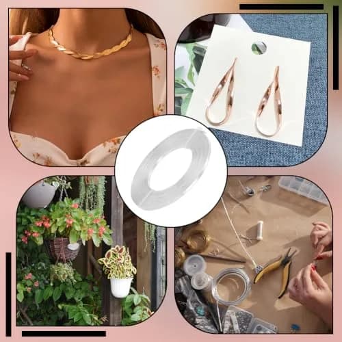 BENECREAT Jewelry Craft Wire 3mm Wide Aluminum Flat Wire 32ft Silver | Durable, Flexible & Long-Lasting Color thumbnail 5