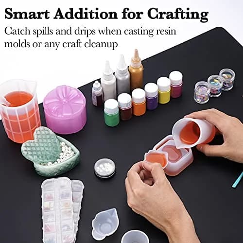 Gartful Black Silicone Craft Mat 70cm x 50cm (27.6" x 19.7") | Extra Large Heat Resistant Countertop Protector thumbnail 4