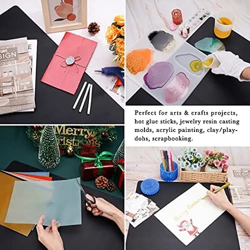 Gartful Black Silicone Craft Mat 70cm x 50cm (27.6" x 19.7") | Extra Large Heat Resistant Countertop Protector thumbnail 5