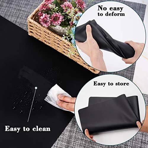 Gartful Black Silicone Craft Mat 70cm x 50cm (27.6" x 19.7") | Extra Large Heat Resistant Countertop Protector thumbnail 6