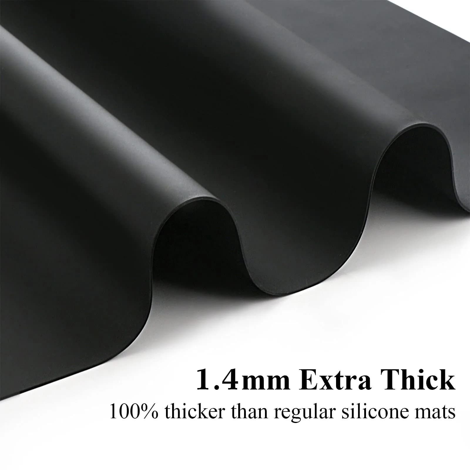 Gartful Black Silicone Craft Mat 70cm x 50cm (27.6" x 19.7") | Extra Large Heat Resistant Countertop Protector - view 3