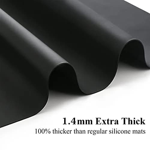 Gartful Black Silicone Craft Mat 70cm x 50cm (27.6" x 19.7") | Extra Large Heat Resistant Countertop Protector thumbnail 3