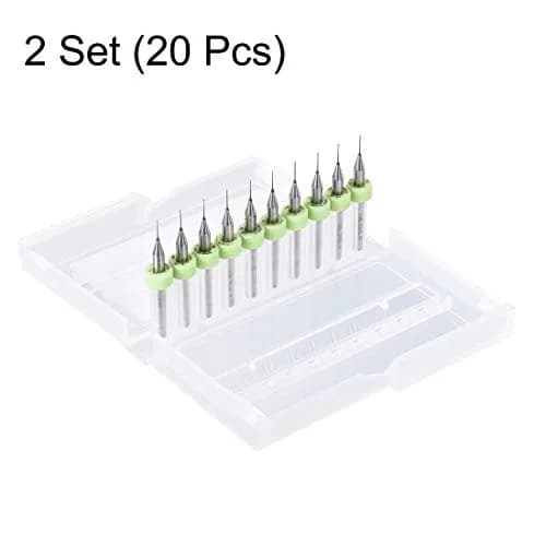uxcell 0.3mm Tungsten Carbide PCB Drill Bits 38mm (1.5") L, 3mm (1/8") Shank, 20-Piece Set | Precision Micro Drilling for Electronics & Crafts thumbnail 3