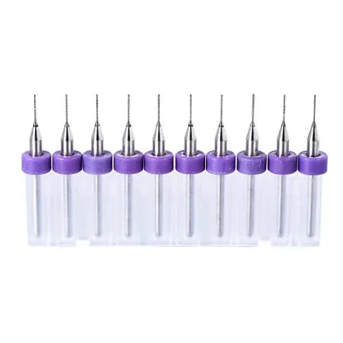 uxcell 0.4mm Tungsten Carbide PCB Drill Bits 3mm (1/8") Shank, 38mm Length | 10 Pcs Set for Electronics & Woodworking thumbnail 1