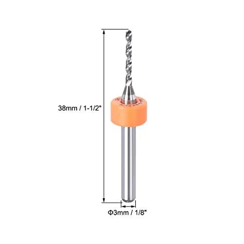 uxcell PCB Drill Bits 0.3mm-1.2mm Tungsten Carbide 3mm Shank Set (10 Pcs) | Precision Micro Drills for Electronics thumbnail 4
