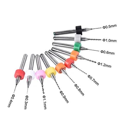 uxcell PCB Drill Bits 0.3mm-1.2mm Tungsten Carbide 3mm Shank Set (10 Pcs) | Precision Micro Drills for Electronics thumbnail 2