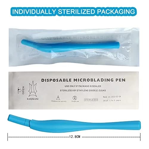 KAIQIKAIXI Disposable Microblading Pen 14F 0.2mm Needle, Pack of 5 | Precision Eyebrow Tattoo Tool for Permanent Makeup thumbnail 3