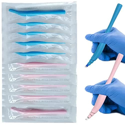 KAIQIKAIXI Disposable Microblading Pen 14F Needles 10-Pack | Manual Eyebrow Tattoo Pen for Permanent Makeup — Style-1