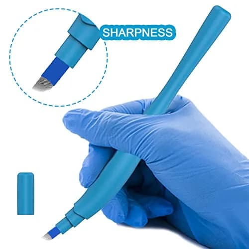 KAIQIKAIXI Disposable Microblading Pen 14F Needles 10-Pack | Manual Eyebrow Tattoo Pen for Permanent Makeup thumbnail 5