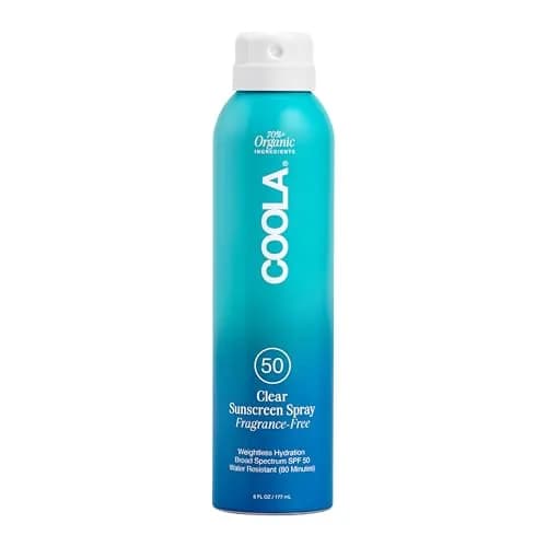 COOLA Clear Sunscreen Spray SPF 50 Fragrance Free 177ml (6 fl oz) | Broad Spectrum Protection thumbnail 1