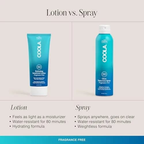 COOLA Clear Sunscreen Spray SPF 50 Fragrance Free 177ml (6 fl oz) | Broad Spectrum Protection thumbnail 7