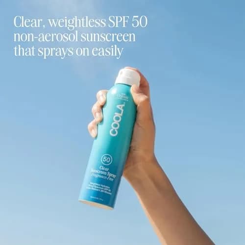COOLA Clear Sunscreen Spray SPF 50 Fragrance Free 177ml (6 fl oz) | Broad Spectrum Protection thumbnail 2