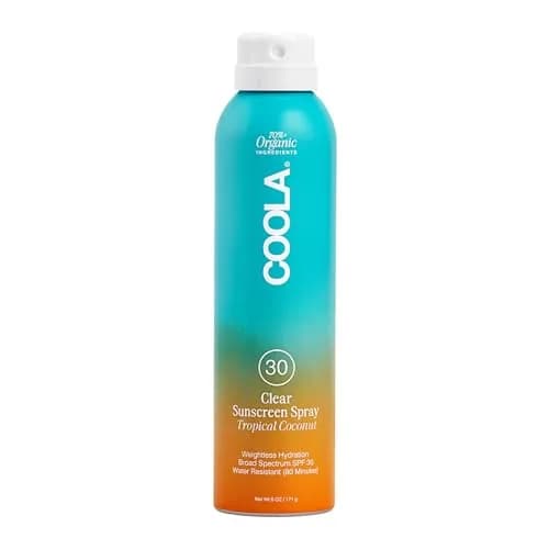 COOLA Organic Sunscreen SPF 30 Continuous Spray Tropical Coconut 175ml (6 Fl Oz) | Dermatologist Tested Vegan Gluten Free - main product image