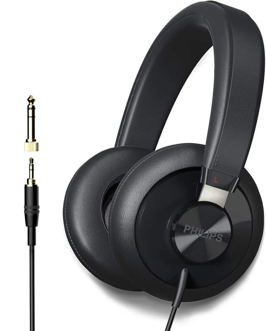 PHILIPS SHP6000 Wired Headphones Over Ear High Resolution Deep Bass | Studio Monitor & Mixing DJ Headset