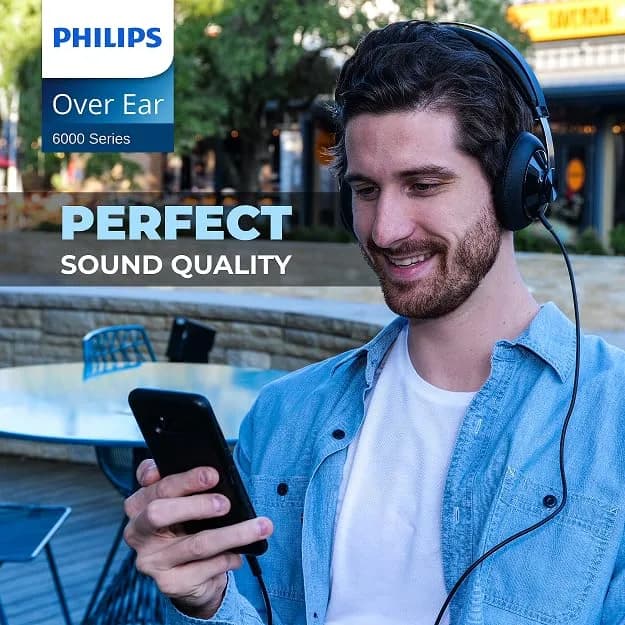 PHILIPS SHP6000 Wired Headphones Over Ear High Resolution Deep Bass | Studio Monitor & Mixing DJ Headset thumbnail 3