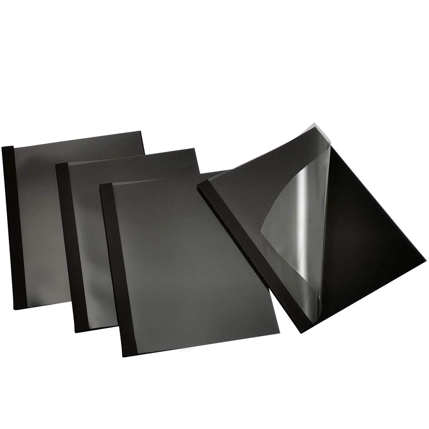 RAYSON Black Thermal Binding Covers 1/4 Inch (6mm) | 25 Pack Holds 55 Sheets