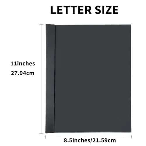 RAYSON Black Thermal Binding Covers 1/4 Inch (6mm) | 25 Pack Holds 55 Sheets thumbnail 3