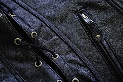Leatherick Women Top Grain Buffalo Leather Vest for Motorcycle Bikers 4XL | Durable & Stylish thumbnail 2