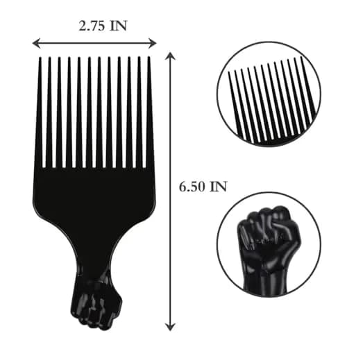LEADUWAY Fist Picks for Curly & Afro Hair, Plastic 6.5 inch Rainbow Set (6 PCS) | Gentle, Durable Styling Tools thumbnail 6
