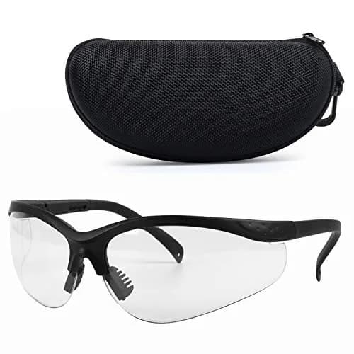 LaneTop Shooting Glasses for Men & Women, Impact-Resistant Polycarbonate, ANSI Z87.1, UV400, Clear Lens, Hard Shell Case thumbnail 5