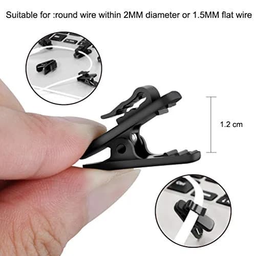 FENGWANGLI Headphone Wire Clip for Shirt | Compact Cable Management (70-120 chars) thumbnail 4