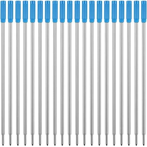 Unibene Cross Compatible Ballpoint Pen Refills 20 Pack, 1.0mm Medium Point - Blue, Smooth German Ink thumbnail 1
