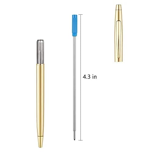 Unibene Cross Compatible Ballpoint Pen Refills 20 Pack, 1.0mm Medium Point - Blue, Smooth German Ink thumbnail 4