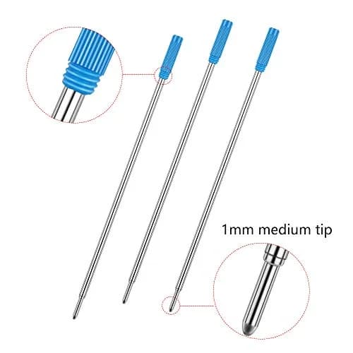 Unibene Cross Compatible Ballpoint Pen Refills 20 Pack, 1.0mm Medium Point - Blue, Smooth German Ink thumbnail 3