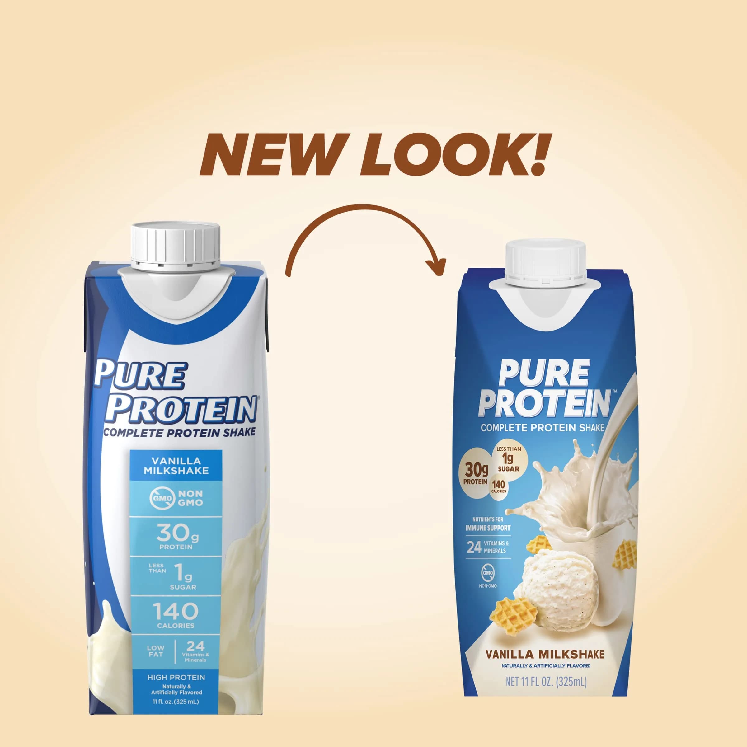 Pure Protein Vanilla Protein Shake 355ml (11 Fl Oz) | 30g Complete Protein, Low Sugar, Keto-Friendly - view 2