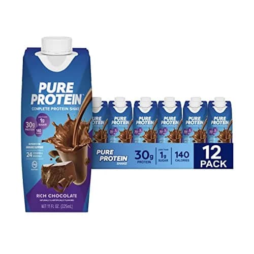 Pure Protein Chocolate Protein Shake 11 Fl Oz (132 Fl Oz) | 30g Protein Per Serving, Keto-Friendly, Immune Support thumbnail 1