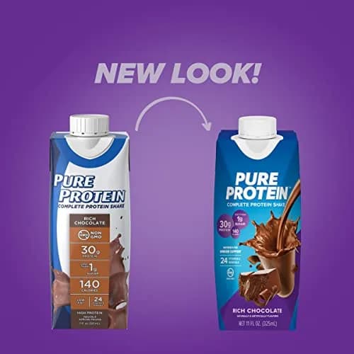 Pure Protein Chocolate Protein Shake 11 Fl Oz (132 Fl Oz) | 30g Protein Per Serving, Keto-Friendly, Immune Support thumbnail 2