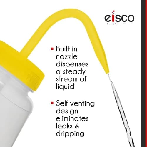 EISCO 2PK Isopropanol Wash Bottles 500ml (16.9 Fl Oz) | GHS & OSHA Compliant Labeling thumbnail 3