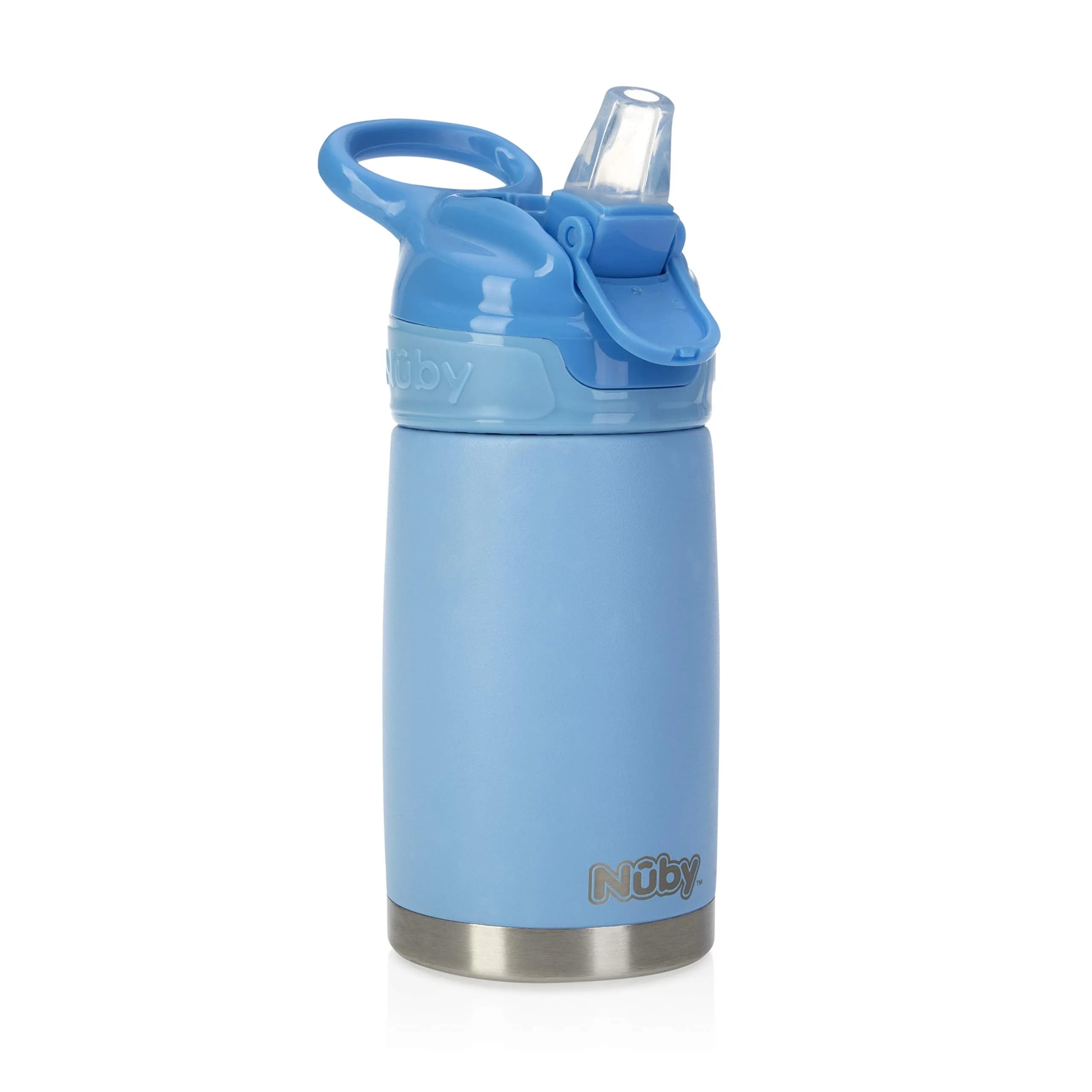 Nuby Thirsty Kids No-Spill Flip-It Reflex Stainless Steel Travel Cup 300ml (10.1 oz) | Insulated for 10 Hours - main product image