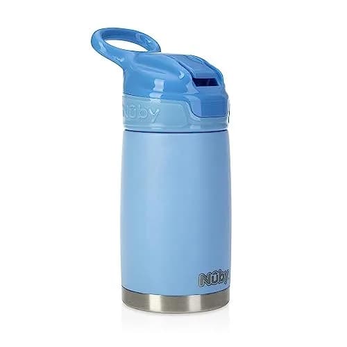Nuby Thirsty Kids No-Spill Flip-It Reflex Stainless Steel Travel Cup 300ml (10.1 oz) | Insulated for 10 Hours thumbnail 9