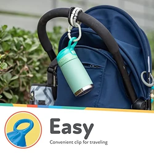 Nuby Thirsty Kids No Spill Flip-It Reflex Stainless Steel Travel Cup 300ml (10.1 Oz) | Insulated for 10 Hours thumbnail 4
