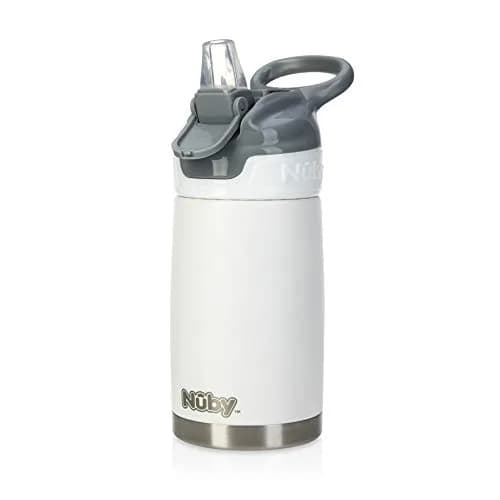Nuby Thirsty Kids No Spill Flip-It Reflex Stainless Steel Travel Cup 300ml (10.1 Oz) | Insulated for 10 Hours thumbnail 1