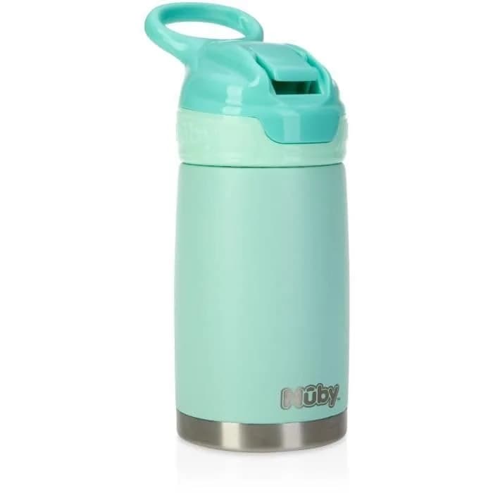 Nuby Thirsty Kids No Spill Flip-It Reflex Stainless Steel Travel Cup 300ml (10.1 Oz) | Insulated for 10 Hours thumbnail 2
