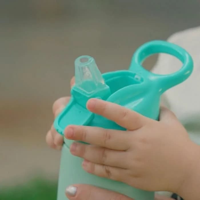 Nuby Thirsty Kids No Spill Flip-It Reflex Stainless Steel Travel Cup 300ml (10.1 Oz) | Insulated for 10 Hours thumbnail 5