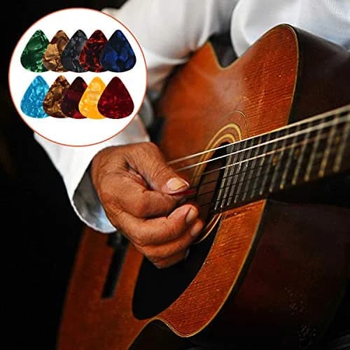 AUGSUN Silicone Guitar Fingertip Protectors & Celluloid Picks | 40 Protectors (5 Sizes) + 10 Picks thumbnail 6