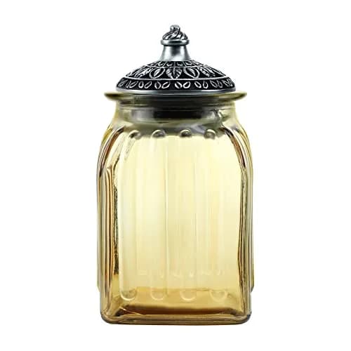 SOCOSY Vintage Crystal Glass Candy Jar with Lid 30 oz | Elegant Kitchen Storage & Wedding Gift thumbnail 2