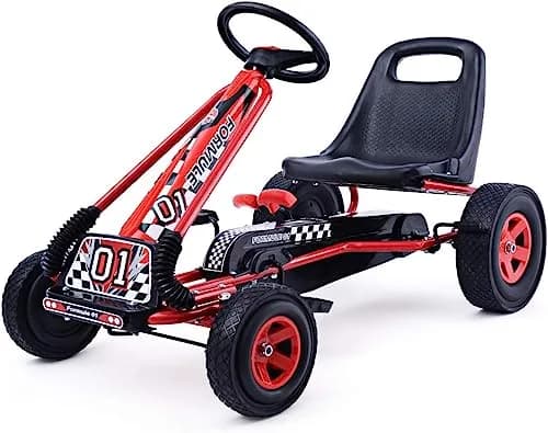 HONEY JOY Go Kart for Kids 4 Wheel Off-Road Pedal Ride On | Adjustable Seat & Safety thumbnail 9