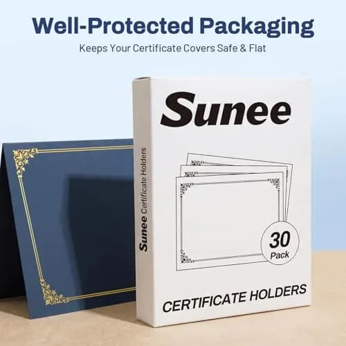 SUNEE Certificate Holders Navy Blue 30 Packs | Letter Size 8.5x11 Certificates thumbnail 6