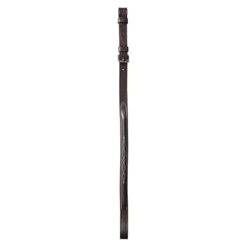 Henri de Rivel Pro Raised Fancy Stitched Standing Martingale Attachment - Havana - Oversize | Traditional Leather with White Stitching thumbnail 1