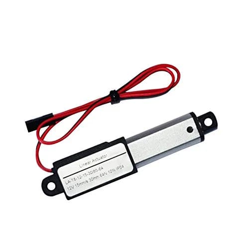 ZCONIEY Micro Linear Actuator 12V DC 30mm Stroke | IP54 Rated, 64N Load, Aluminum Inner Tube thumbnail 1