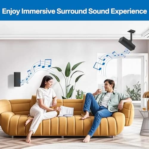 tiebutie Black Speaker Mount for Bose UB-20 Series II Speakers | Wall & Ceiling Mount with 60° Tilt & 180° Swivel thumbnail 7