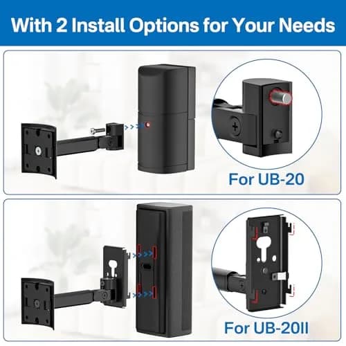 tiebutie Black Speaker Mount for Bose UB-20 Series II Speakers | Wall & Ceiling Mount with 60° Tilt & 180° Swivel thumbnail 2