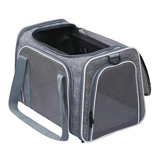 Akinerri Cat Carrier - Portable Foldable Dog Pet Carrier, Soft-Sided Pet Bag up to 15 Lbs | Airline Approved Travel thumbnail 6