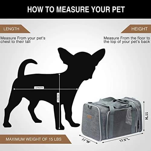 Akinerri Cat Carrier - Portable Foldable Dog Pet Carrier, Soft-Sided Pet Bag up to 15 Lbs | Airline Approved Travel thumbnail 2