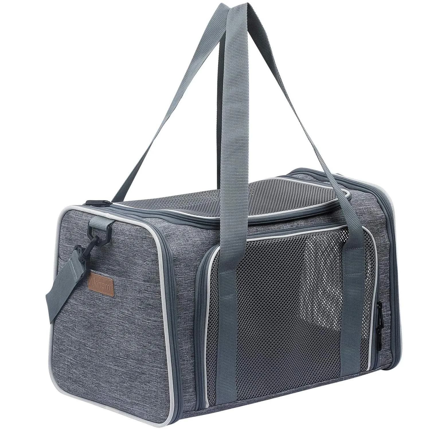 Akinerri Cat Carrier - Portable Foldable Dog Pet Carrier, Soft-Sided Pet Bag up to 15 Lbs | Airline Approved Travel - main product image